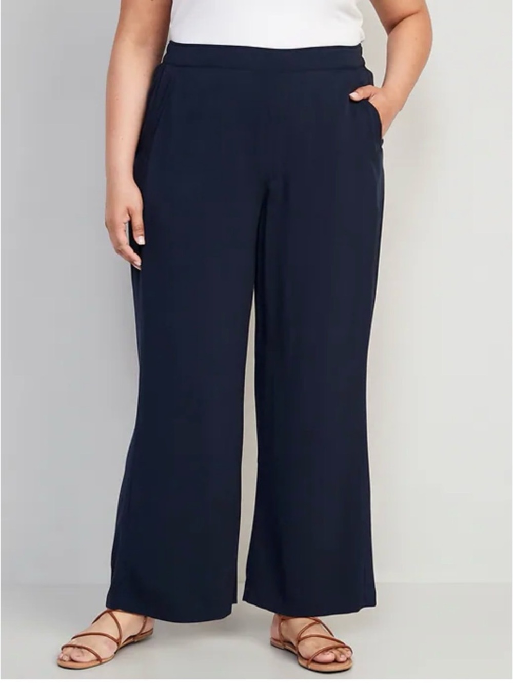 Old Navy Women's Navy Wide-Leg Pull-On Pants